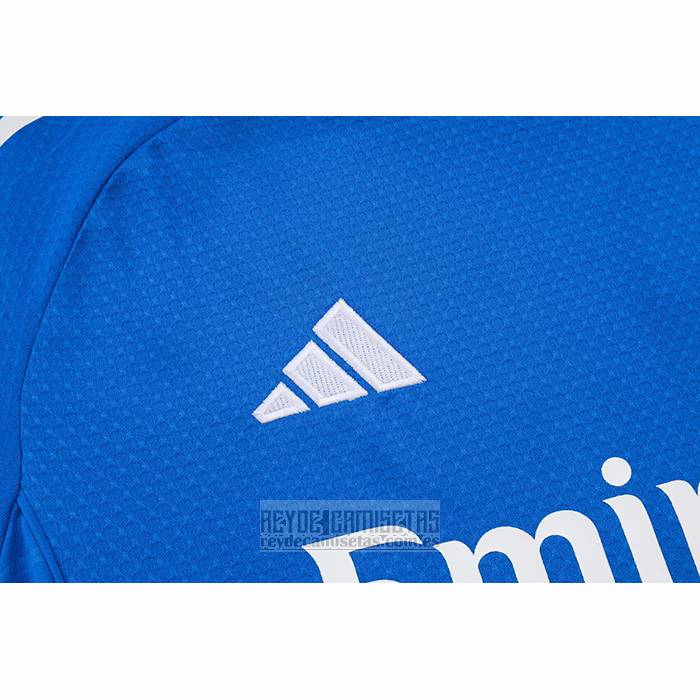 Chandal del Real Madrid Manga Corta 2025-2026 Azul Blanco - Pantalon Corto